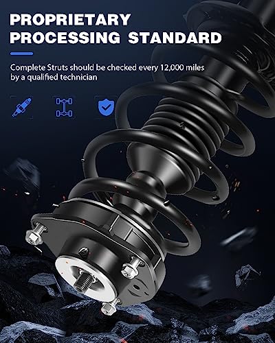 ECCPP مجموعة ممتص الصدمات ECCPP الكاملة، مجموعة النوابض والممتصات الأمامية والخلفية لسيارات فولكس فاجن بيتل/إيوس/غولف/جي تي آي/جيتا/باسات/رابيت (زوج أمامي) - Image 4