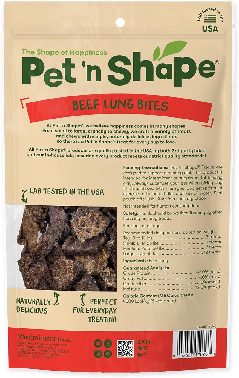 Pet 'n Shape Beef Lung Dog Treats – Made and Sourced in the USA - Training Treat, 1 Pound - Image 3