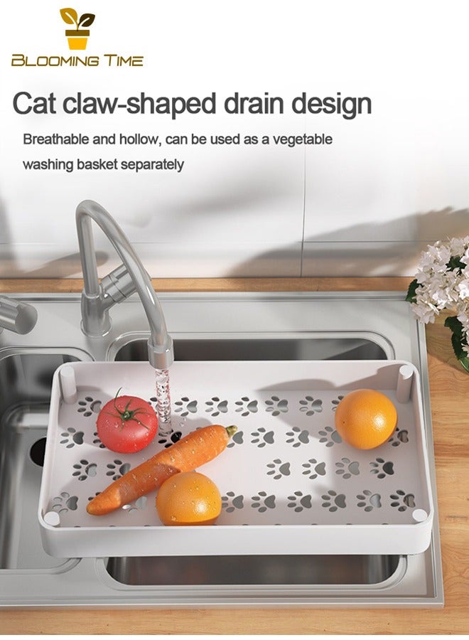 بلومنغ تايم عربة تخزين، رف حمام، رف حمام، رف متنقل للمطبخ وغرفة النوم والمطبخ، رف حمام متعدد المستويات من الأرض إلى السقف، رف حمام متعدد المستويات متصدع ورف تخزين مطبخ متصدع، رف محمول قابل للإزالة، أبيض - Image 5