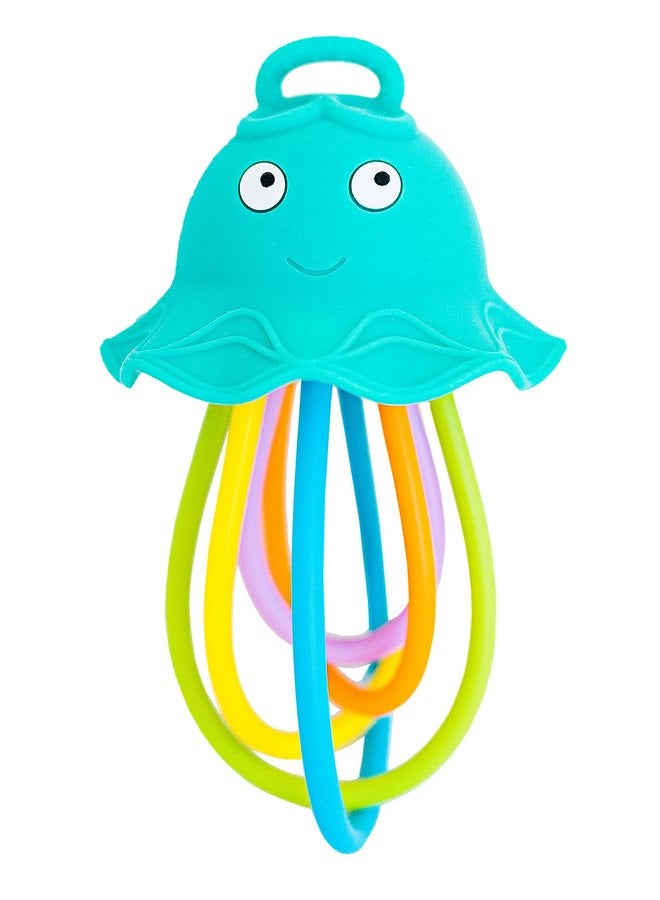 Baby Banana Baby Banana - Lil' Squish Jellyfish, Teether Sensory Rattle Newborn and Infant Toys to Chew  - Image 1