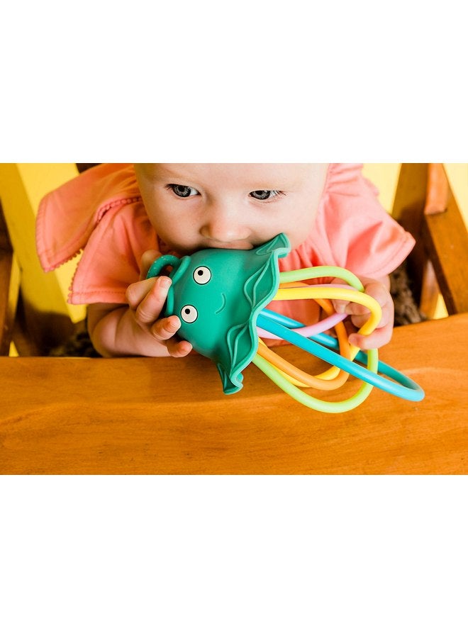 Baby Banana Baby Banana - Lil' Squish Jellyfish, Teether Sensory Rattle Newborn and Infant Toys to Chew  - Image 2