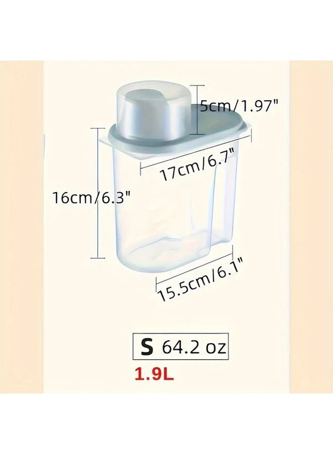 Blue Airtight Pet Food Storage Container With Measuring Cup Lid And Spoon 64 25oz Large Capacity Leakproof Stackable - Image 5