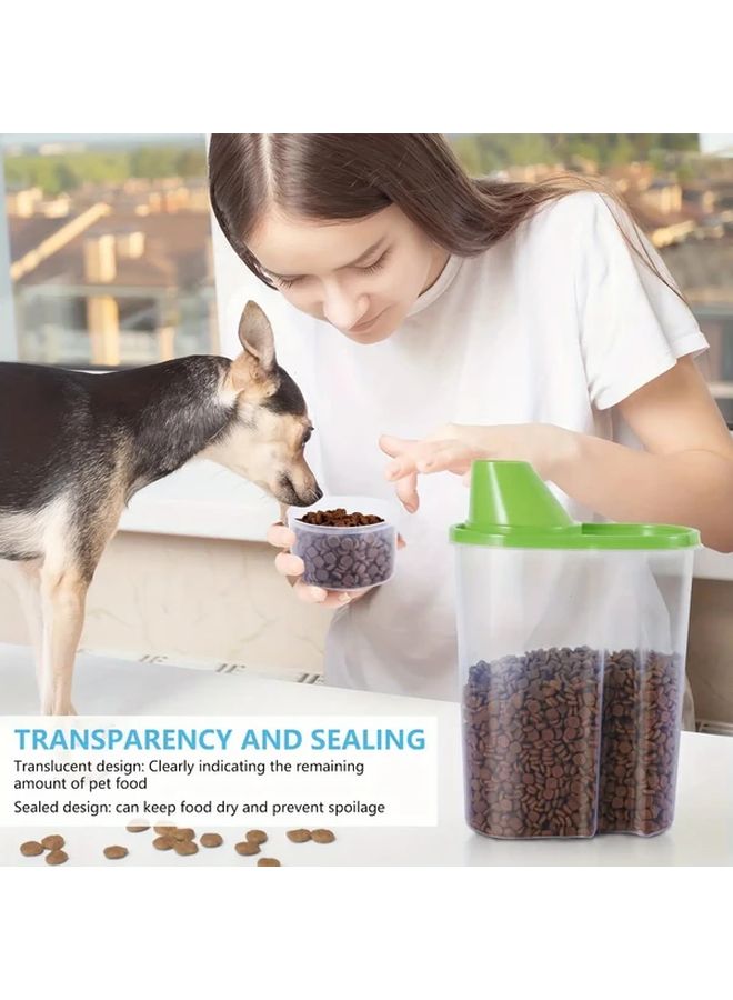 Blue Airtight Pet Food Storage Container With Measuring Cup Lid And Spoon 64 25oz Large Capacity Leakproof Stackable - Image 4