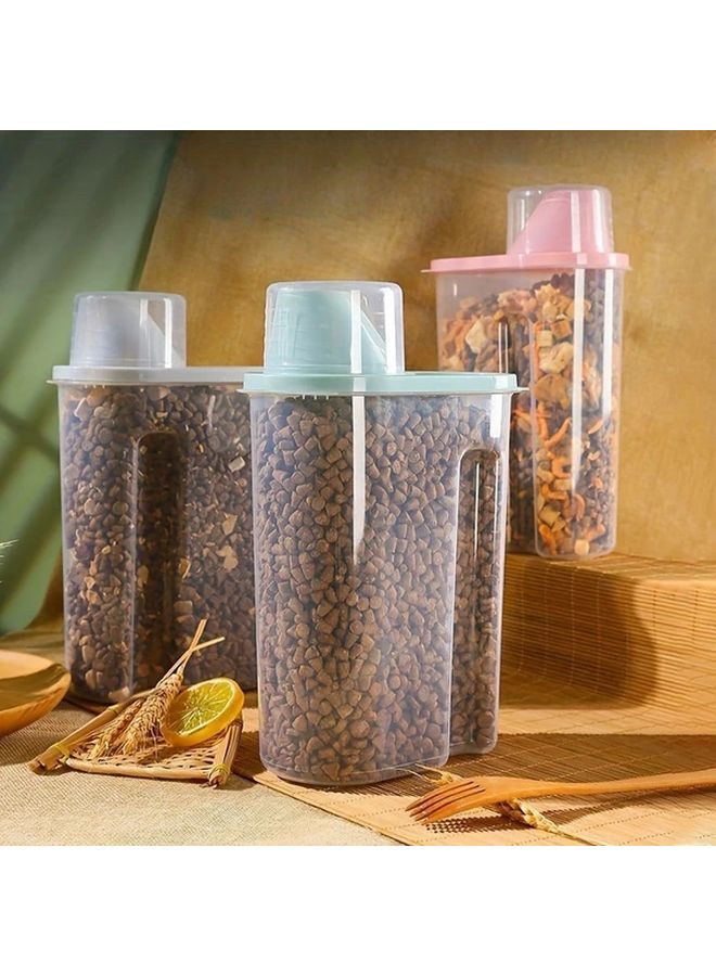 Blue Airtight Pet Food Storage Container With Measuring Cup Lid And Spoon 64 25oz Large Capacity Leakproof Stackable - Image 3