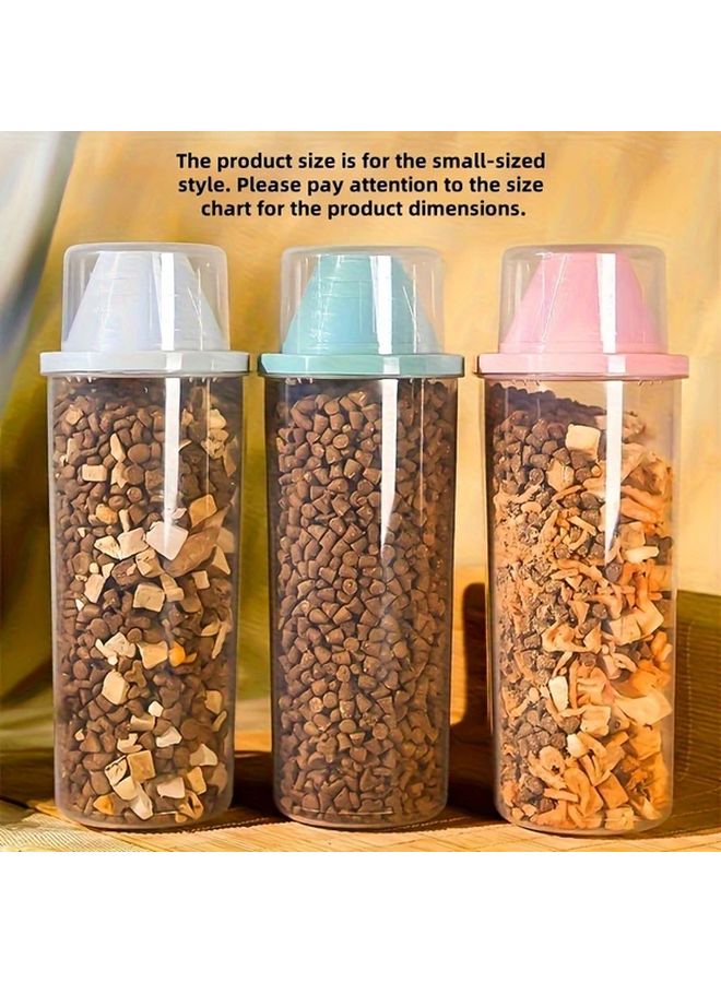 Blue Airtight Pet Food Storage Container With Measuring Cup Lid And Spoon 64 25oz Large Capacity Leakproof Stackable - Image 2