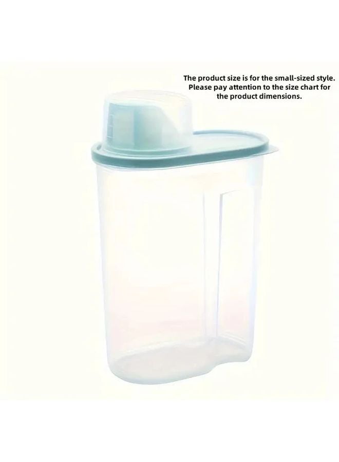 Blue Airtight Pet Food Storage Container With Measuring Cup Lid And Spoon 64 25oz Large Capacity Leakproof Stackable - Image 1