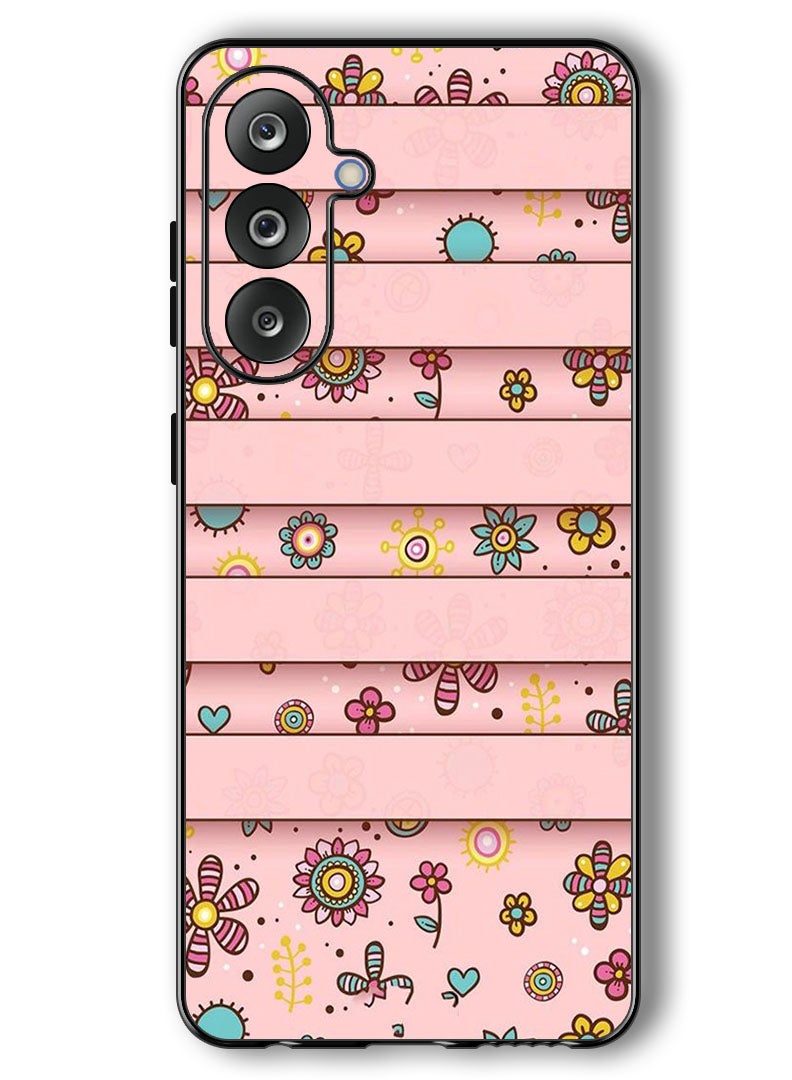 Theodor Case Compatible with Samsung Galaxy F36/ M36 6.7 Inch Protection Shockproof Bumper Cover Small Flowers - Image 1