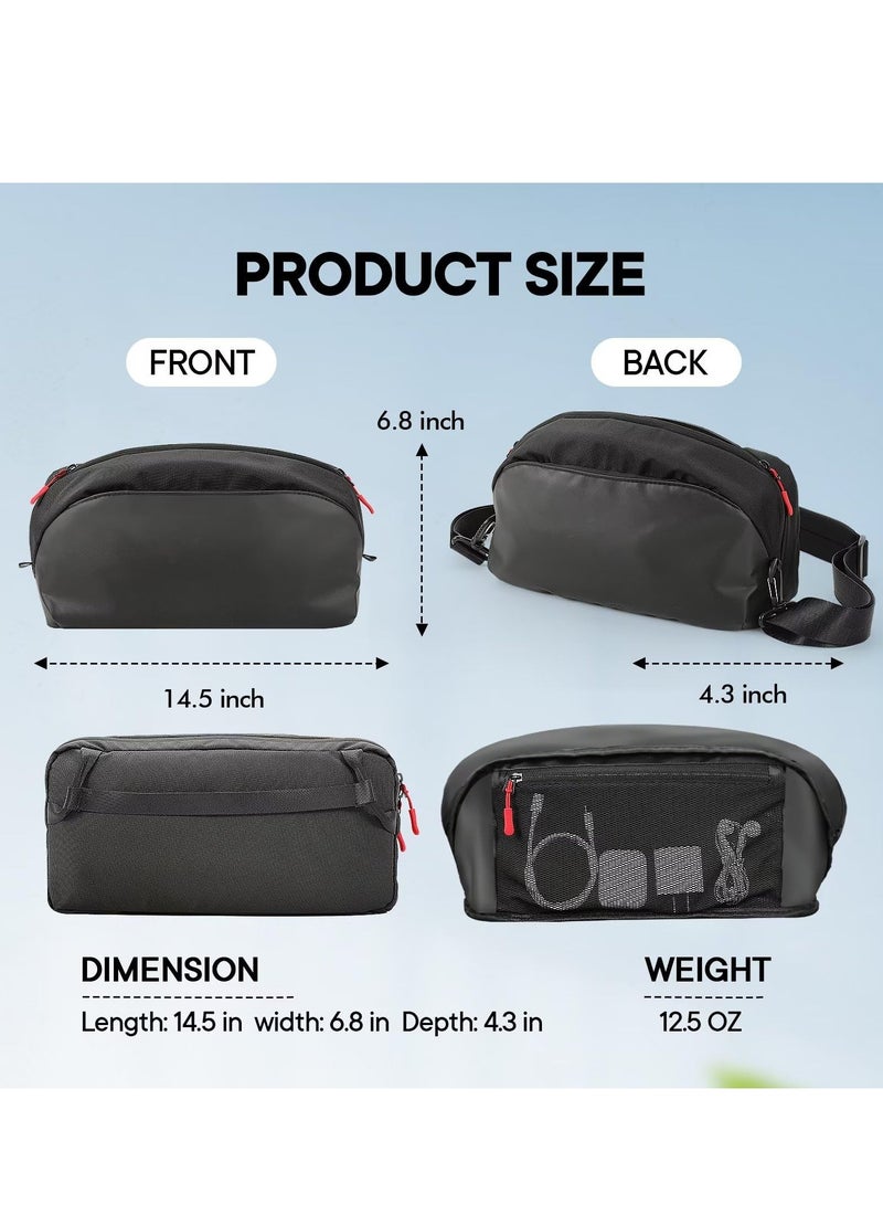 SYOSI Carrying Case Compatible with Steam Deck & Rog Ally, Portable Travel Case for Rog Ally Steam Deck & Accessories, Soft Sling Shoulder Carry Bag Daily Travel Game Bag  - Image 5