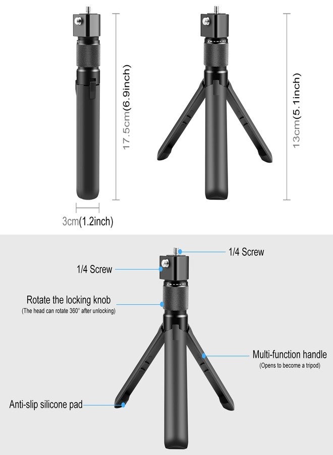 PULUZ Bullet Time Handle Tripod Multi-Functional Tabletop Fold Tripod for insta360 Insta 360 X4 X3, ONE RS, ONE X2, X3, X4 Gopro Go pro Hero 13 12 11 10 5 4 3 Camera Accessories - Image 3