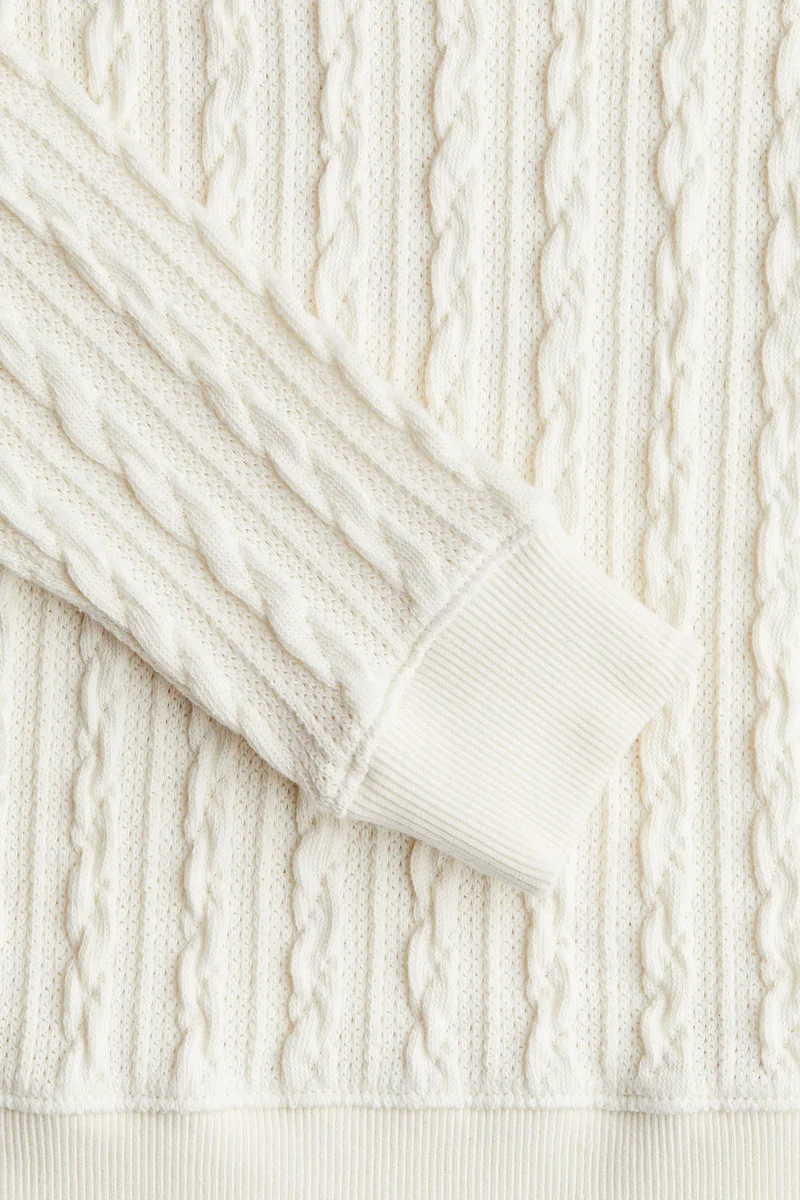 H&M Cable-Knit V-Neck Jumper