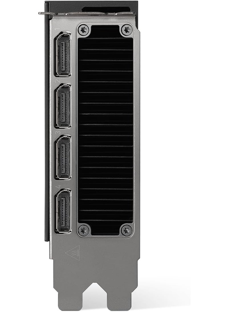 بي إن واي بطاقة الرسوميات NVIDIA RTX 4500 من جيل Ada بسعة 24 جيجابايت GDDR6 ECC، PCIe 4.0 x16، 7680 نواة CUDA، 240 نواة Tensor، 60 نواة RT، 4x DisplayPort 1.4a، ترميز/فك ترميز AV1، DLSS 3.0، تتبع الأشعة OptiX، عرض نطاق 432 جيجابايت/ثانية، مروحة تبريد، 210 واط TDP، جاهز للواقع الافتراضي/الذكاء الاصطناعي/الرندر ثلاثي الأبعاد/تحرير الفيديو | VCNRTX4500ADA-SB - Image 4
