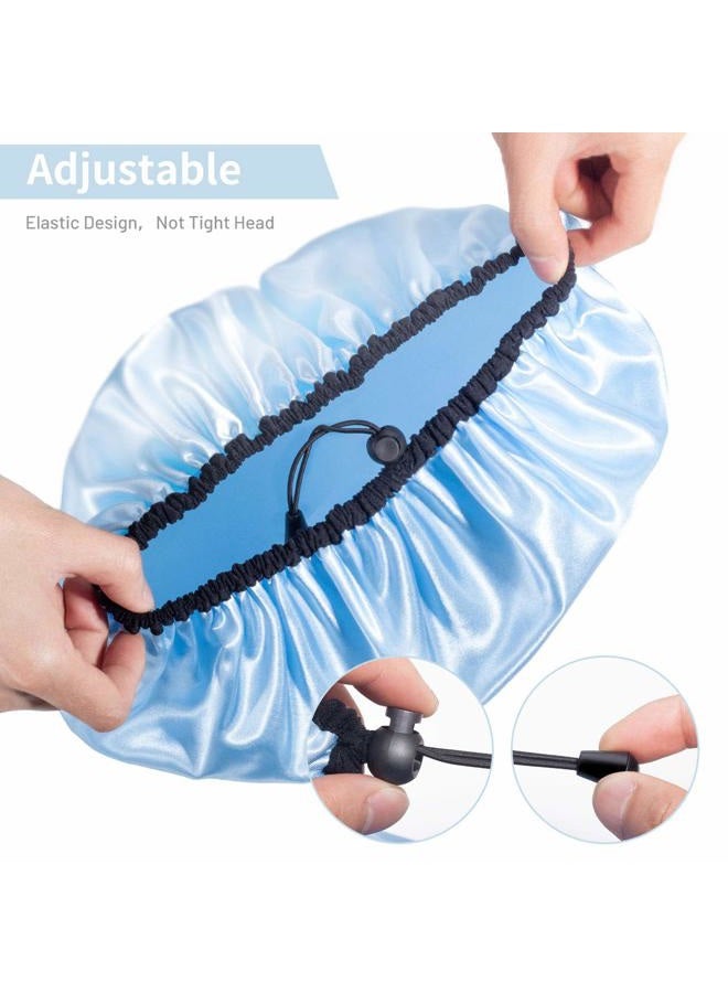 Auban Shower Cap for Women, Adjustable Reusable, Extra Large, Double-Layer Waterproof Bathing cap, Waterproof Exterior, EVA Lining, Hair Cap for All Hair Lengths, 3 Colors - Image 2