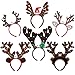 Fovths 6 Pack LED Christmas Headband Reindeer Antlers Headband Light up Antlers Headwear Reindeer Christmas Costume Accessories for Xmas Party Holiday Decorations - Image 3