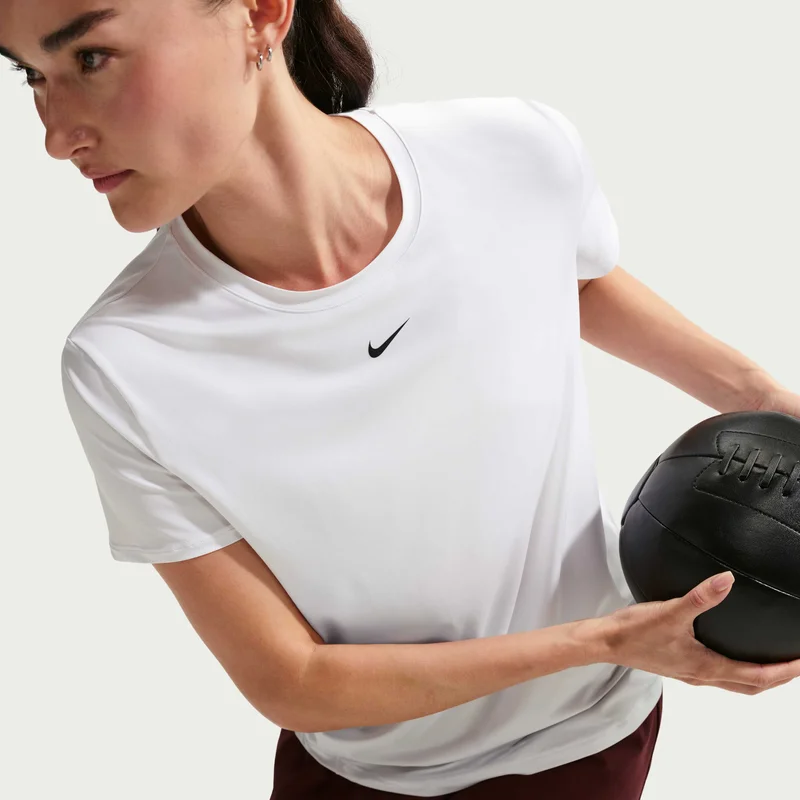 Nike White Women's One Classic Dri-FIT Training T-Shirt for Women | Best Price UAE