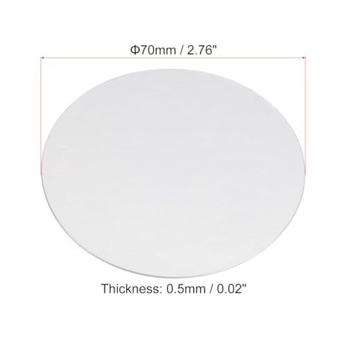 PATIKIL 70mm/2.76" Aluminum Foil Cap Liner, 50 Pack Resistant Tamper Induction Heat Sealer Sealing Liners for PET Plastic Bottle Jar Lid - Image 5