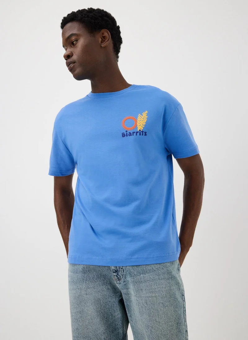 ماتلان Blue Biarritz Back Graphic T-Shirt