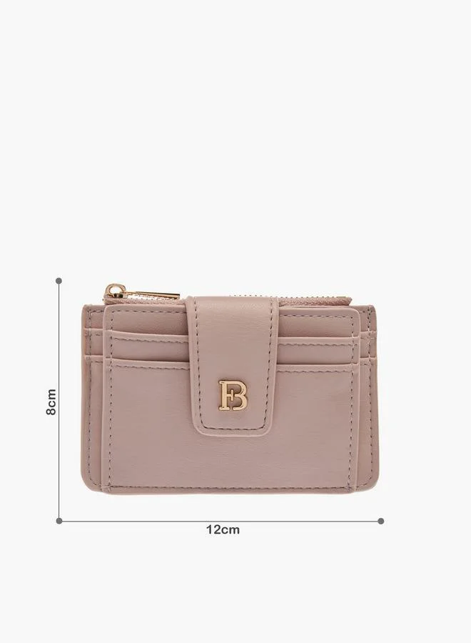 Flora Bella By Shoexpress PINK Flora Bella Solid Card Holder With Zip Closure for Women | Best Price UAE