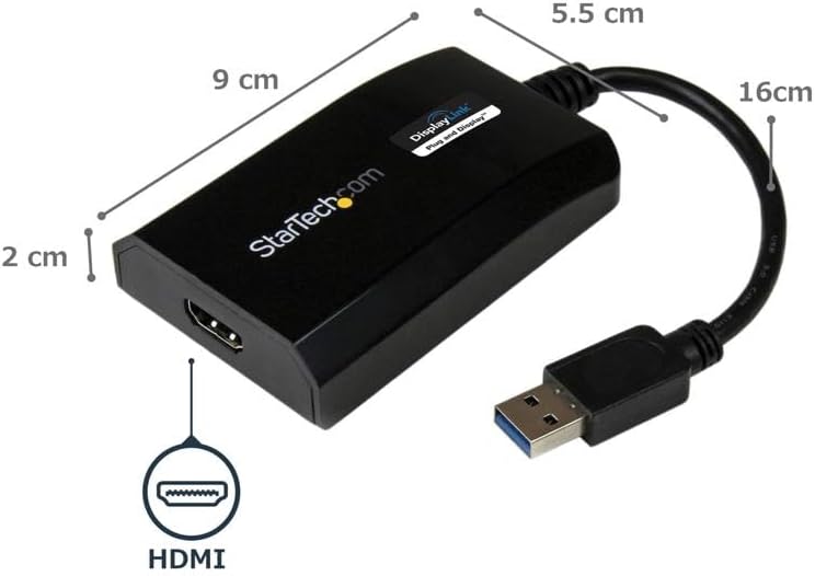 Star Tech .com USB 3.0 to HDMI Adapter - DisplayLink Certified - 1080p (1920x1200) - USB Type-A to HDMI Display Adapter Converter for Monitor - External Video & Graphics Card - Windows/Mac (USB32HDPRO) - Image 2