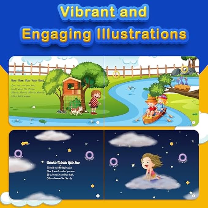 PACK OF 2 RHYMES BOOK| 8 CLASSICAL AND 16 BIRD NURSERY RHYMES|28 SOUNDS EACH |INTERACTIVE TOUCH N PLAY SOUND BOOK|BEST GIFT WITH MUSICAL LEARNING FOR 1-3 YEARS|SING ALONG BOOKS - Image 4