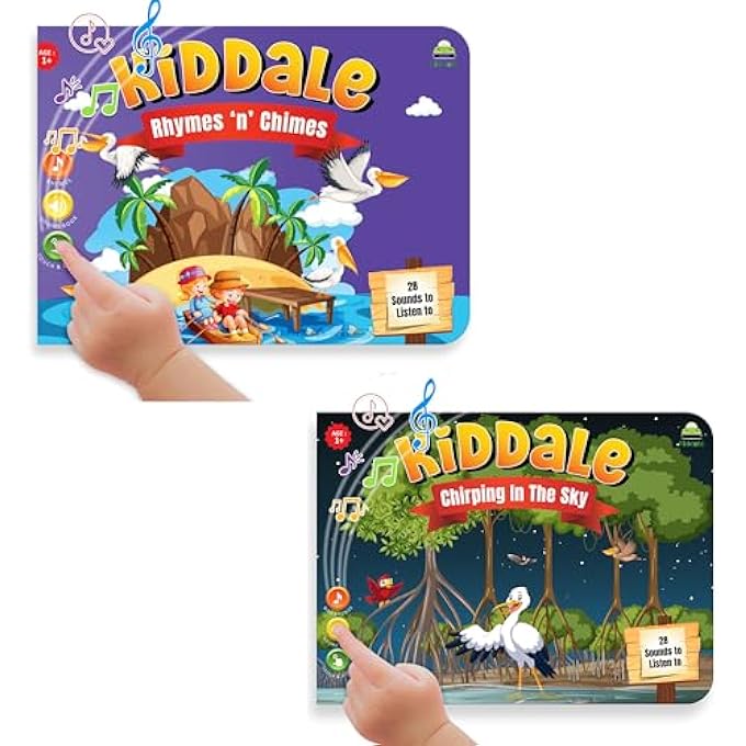 PACK OF 2 RHYMES BOOK| 8 CLASSICAL AND 16 BIRD NURSERY RHYMES|28 SOUNDS EACH |INTERACTIVE TOUCH N PLAY SOUND BOOK|BEST GIFT WITH MUSICAL LEARNING FOR 1-3 YEARS|SING ALONG BOOKS - Image 2