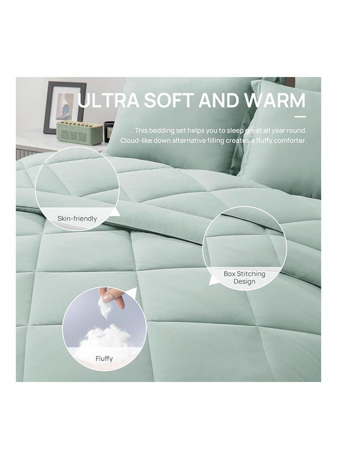 Signoola Diamond Microfiber Heavy Comforter, 4.5 kg ,Set of 1 Comforter (240 cm x 250 cm), Super Soft Double Bed Blanket for Winter Aqua Color