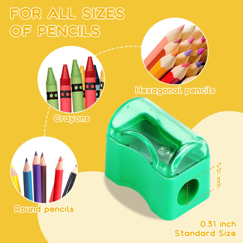 Adorox 72 Count - Plastic Handheld Pencil Sharpener for Classroom, School, Office, Kidsâ€™ Party Favors & Art Supplies - Image 2