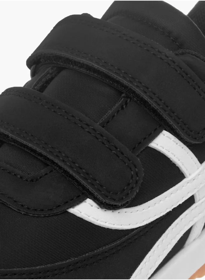جونيورز Boys Panelled Sneakers With Hook And Loop Closure