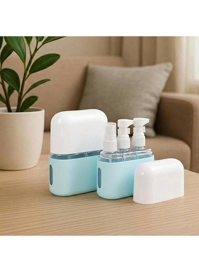 Travel Dispenser Bottle, 3-In-1 Leak Proof Containers For Toiletries with Labels and Storage Box - Image 1