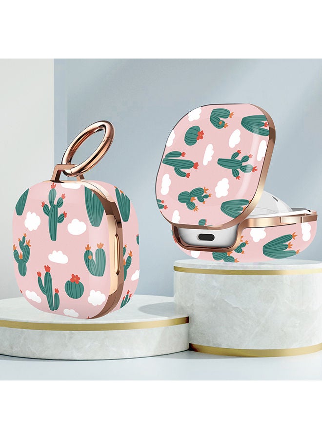 O Ozone Case for Galaxy Buds Live Case (2020) /Galaxy Buds 2 Case (2021) /Galaxy Buds Pro Case (2021) Cute Patterns Hard Shell Protective Cover Pink - Image 4