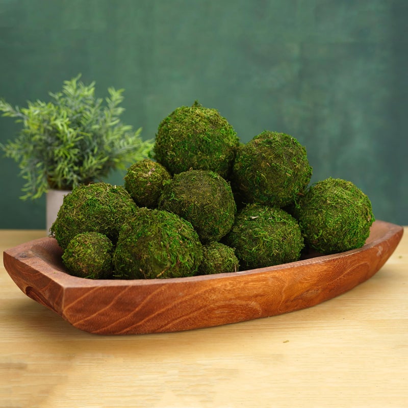 BYHER Decorative Moss Balls Set - Fake Moss Balls for Bowl Fillers, Centerpiece Decor, Home Decor, Vase Filler, Wedding Decor, Table Arrangement, Coffee Accents, DIY Crafts (Large - 3.2"-Set of 6) - Image 5