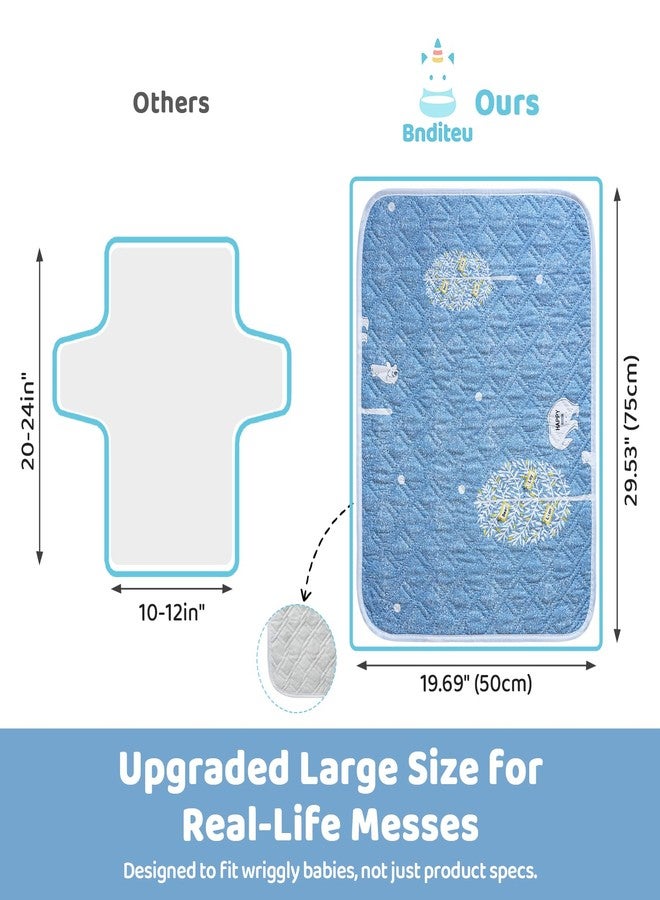 Bnditeu Diaper Changing Pads for Baby, Portable Change Mat, 3Layers Waterproof Change Pad Foldable Absorbent Mats for Women, Reusable Incontinence Underpads for Patient 20''x27.5'' - Image 3