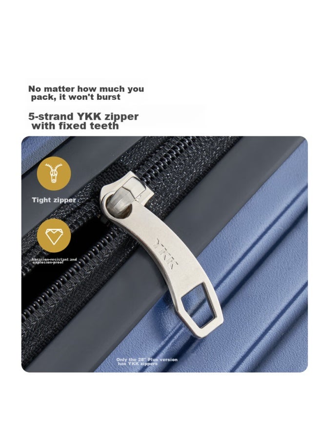 OIWAS Aihua Luggage Suitcase For Men And Women, Large Capacity Travel Case, Lightweight, 360-degree Spinner Wheels, 26-inch, Password Lock, Glacier Silver - Image 4