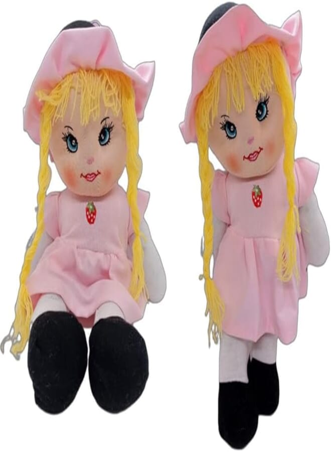 Doll Soft Toy For Girls Large Size Premium Material Cotton : length 45cm / width 17cm (Rose) 