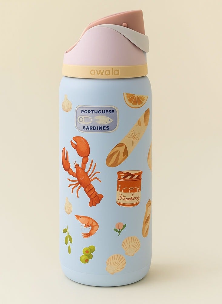 زجاجة مياه معزولة من الفولاذ المقاوم للصدأ مع شفاطة للرياضة والسفر والمدرسة، زجاجة مياه رياضية خالية من مادة BPA (32 أونصة) - Image 2