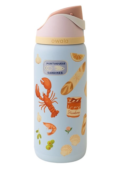 Insulated Stainless Steel Water Bottle With Straw For Sports Travel And School BPA Free Sports Water Bottle(32OZ)