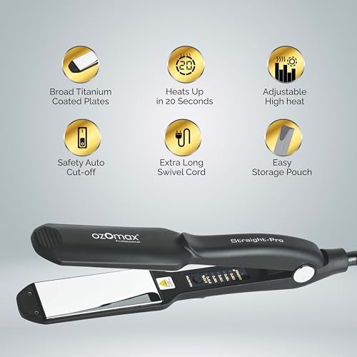 OZOMAX Excel Pro Hair Straightener: The Professional's Secret to Sleek, Smooth, and Straight Hair with Every Use - Image 2