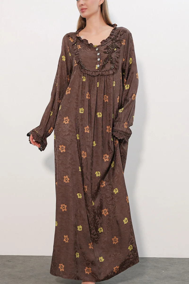 بيغ دارت BDART Women's Floral V-Neck Maxi Dress