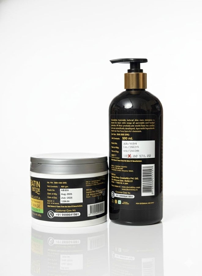 DERMA KLAY Ayurvedic Pack Of 2 Pure Clarifying Shampoo & SPA Mask for Nourished Hair With Protein Fusion, Hair Protection, Daily Strengthening, and Moisturising Shampoo - Image 4