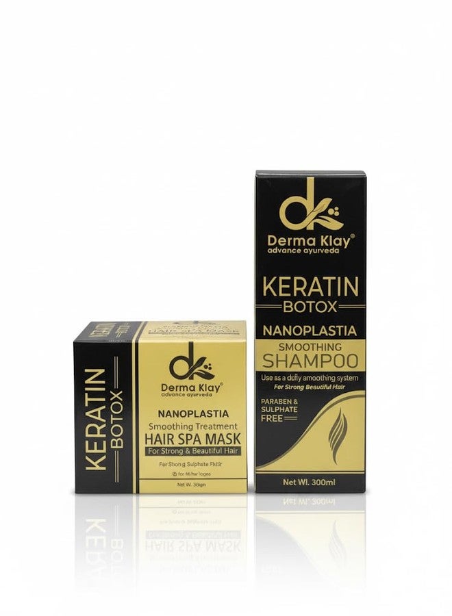 DERMA KLAY Ayurvedic Pack Of 2 Pure Clarifying Shampoo & SPA Mask for Nourished Hair With Protein Fusion, Hair Protection, Daily Strengthening, and Moisturising Shampoo - Image 1