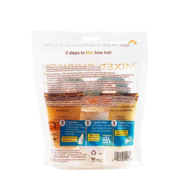 Mixed Chicks Travel & Trial Pack - Shampoo, Deep Conditioner, Leave-in Conditioner, 2 fl. oz. each - Image 3