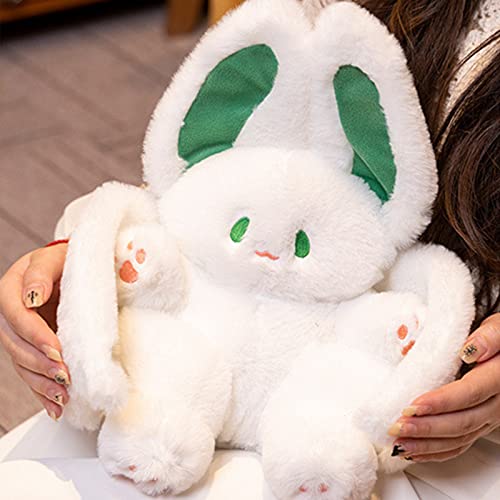 PEACH CAT Cute Bat Bunny Plush Pillow Kawaii Bat Rabbit Stuffed Animal for Kids White 12" - Image 4