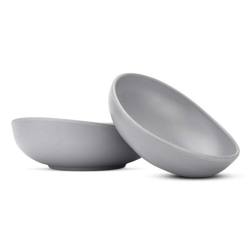 Smart Dinning Melamine Unbreakable Bowl Set of 2 PC - 6 inch Maggi/Snack Coupa Bowls- Matt Grey - Image 2