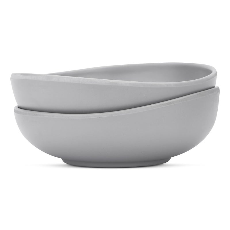 Smart Dinning Melamine Unbreakable Bowl Set of 2 PC - 6 inch Maggi/Snack Coupa Bowls- Matt Grey - Image 4