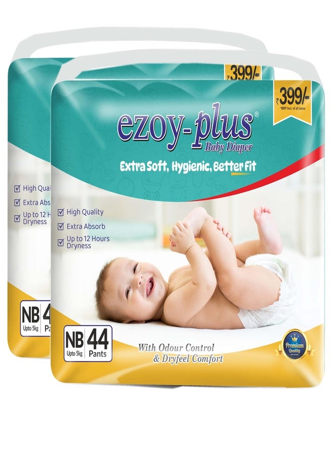 Ezoyplus Extra Soft Newborn Baby diaper pants (0-4 kg) Dryfeel Comfort & leakage protection (Newborn, 88, count) - Image 1