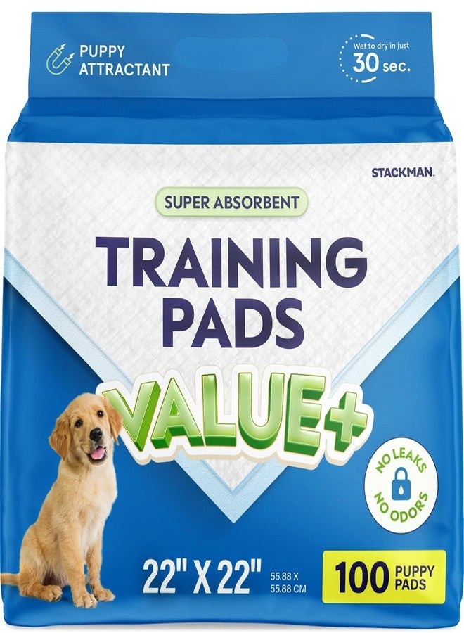 Stack Man Chucks Pads for Incontinence Disposable Underpads [100-Pack] 22”x 22” Puppy Pads Pet Training Pads with Odor Control Large - Image 1