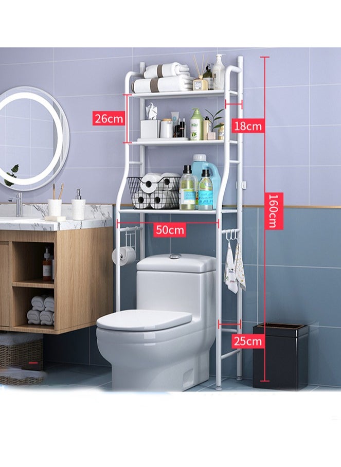HOMESTAR Over Toilet Storage Bathroom Shelving White  - Image 3