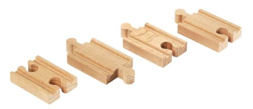 Brio World 33333-4-Piece Mini Straight Tracks | Versatile Wooden Train Set Extension | Ideal for Kids Aged 3 & Up | Compatible with Brio Railway Toys | FSC Certified for Sustainable Forestry - Image 2