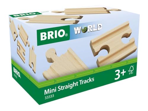 Brio World 33333-4-Piece Mini Straight Tracks | Versatile Wooden Train Set Extension | Ideal for Kids Aged 3 & Up | Compatible with Brio Railway Toys | FSC Certified for Sustainable Forestry - Image 4