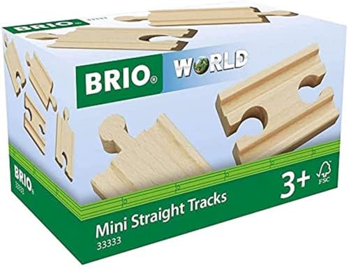 Brio World 33333-4-Piece Mini Straight Tracks | Versatile Wooden Train Set Extension | Ideal for Kids Aged 3 & Up | Compatible with Brio Railway Toys | FSC Certified for Sustainable Forestry - Image 5