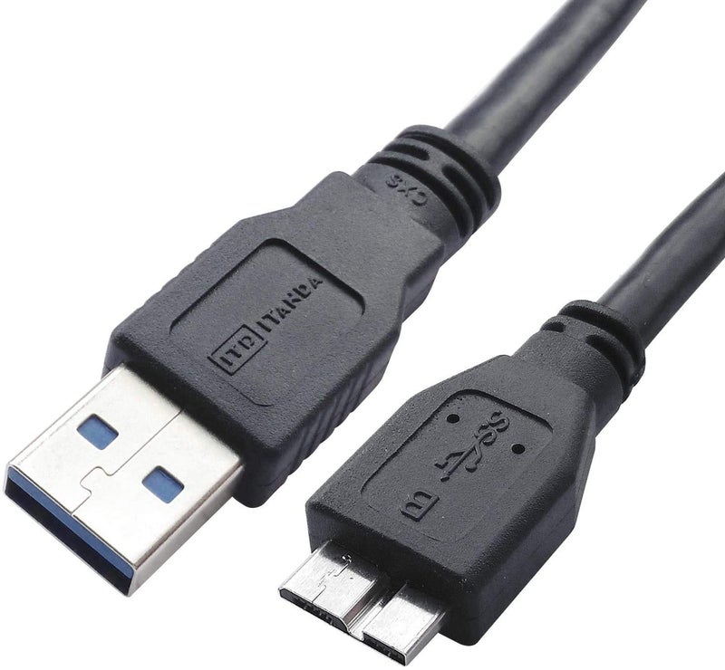 ITD ITANDA USB 3.0 Micro Cable, 3.3FT, Heavy Duty High Speed Hard Drive Cable, USB 3.0 A to Micro B Compatible with Seagate, WD, Toshiba, Westgate, Samsung Galaxy S5, Note 3, Note Pro 12.2 - Image 1
